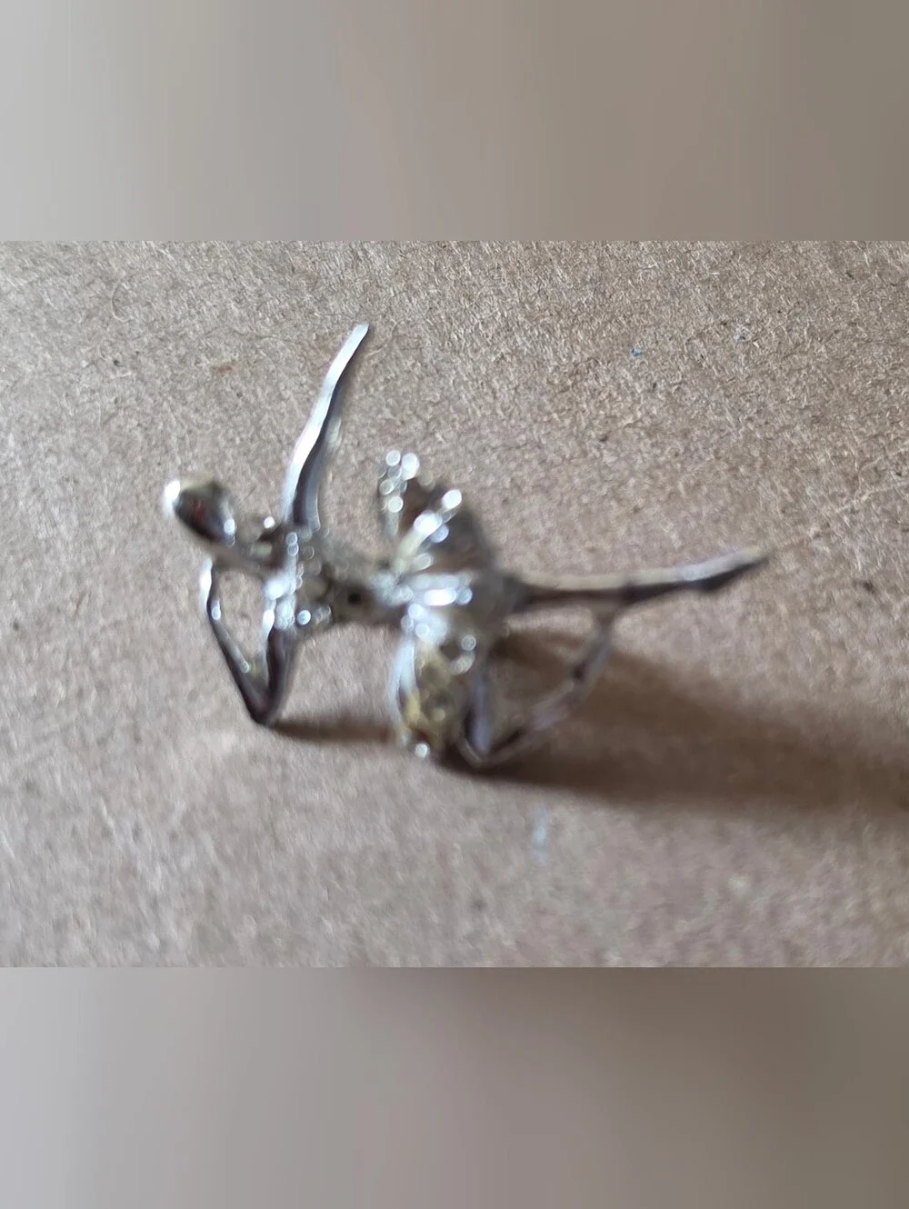 Silvertone Ballerina Pendant/Brooch Charm
